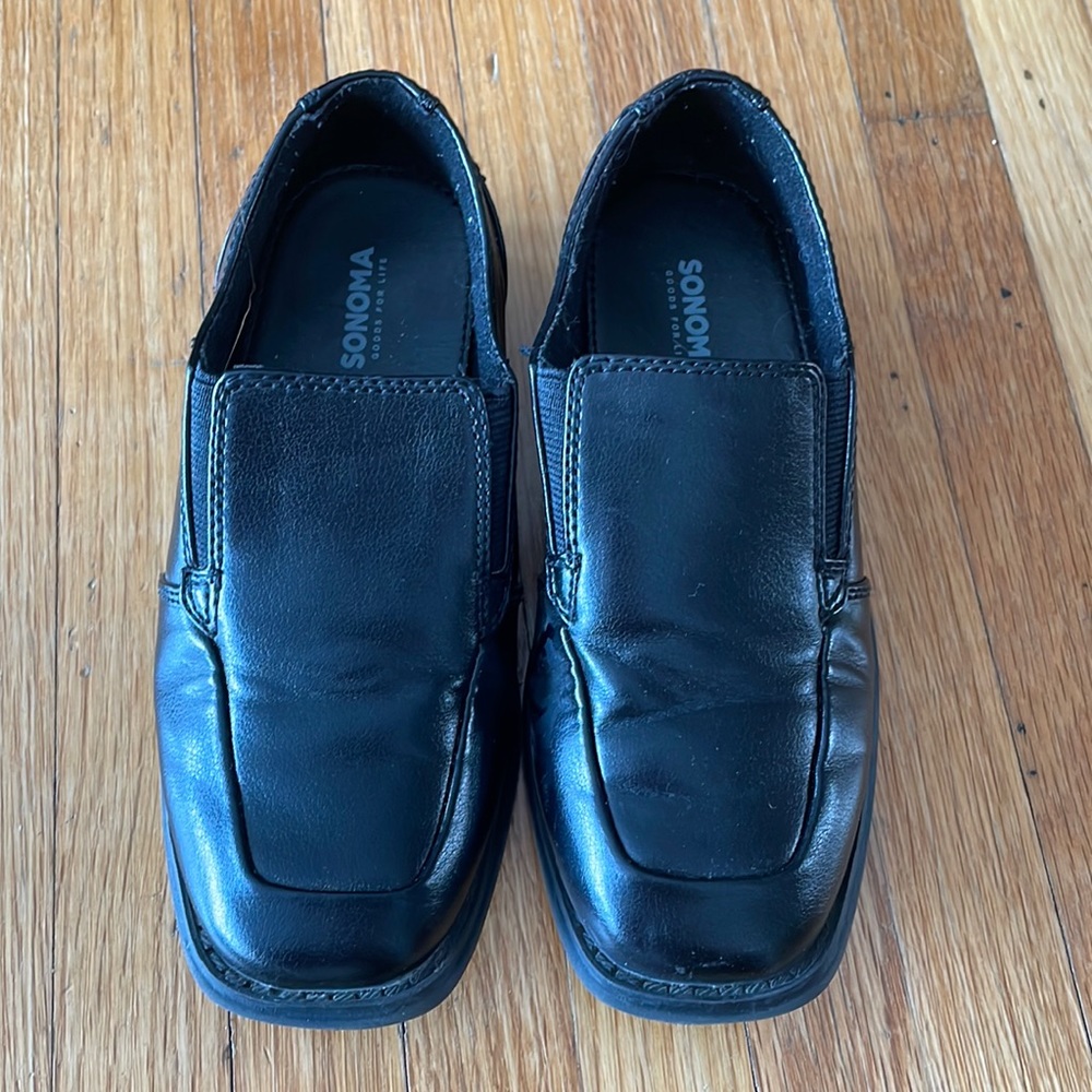 Sonoma Black Leather Boys Toddler Dress Shoes